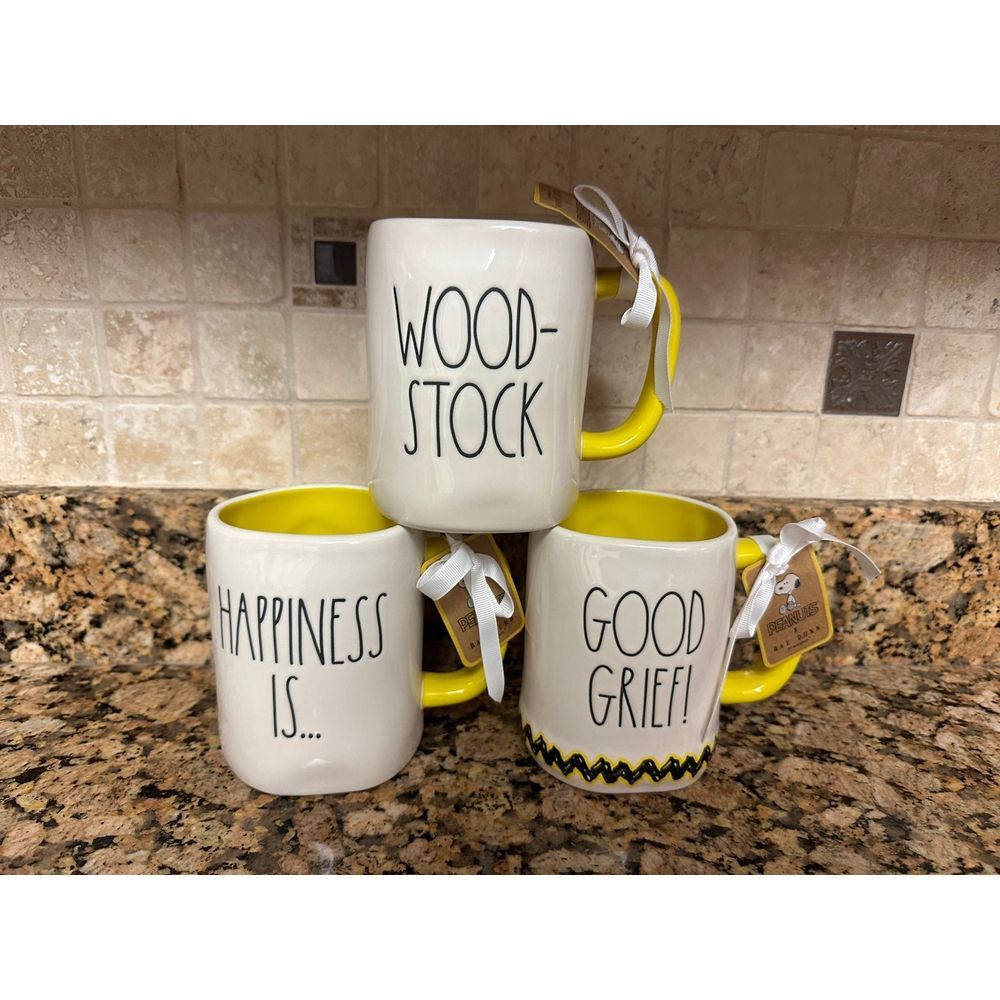 Rae Dunn Peanuts Charlie Brown mugs‎